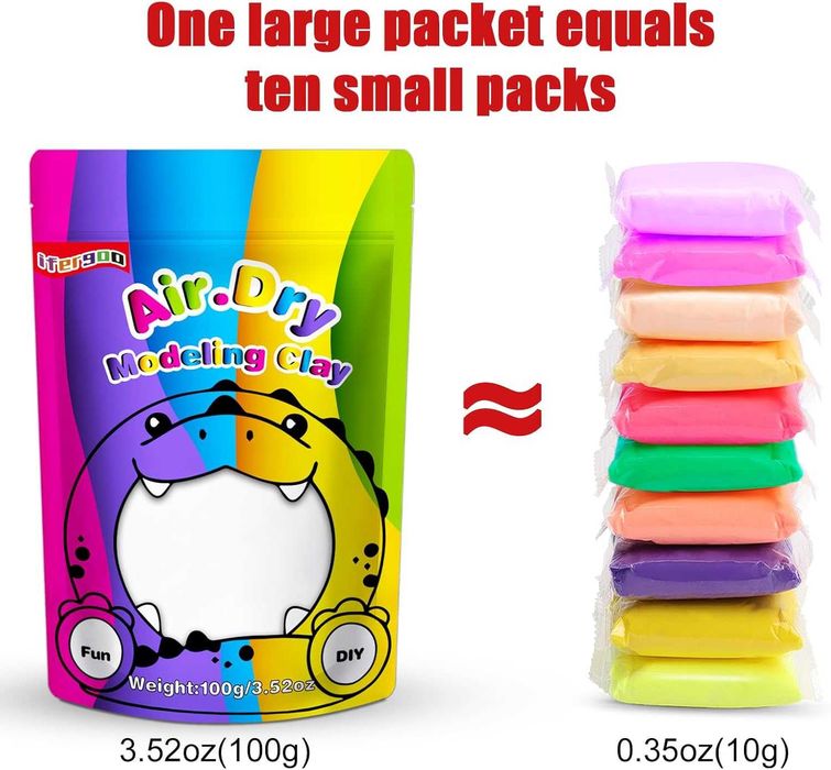 Glina samoutwardzalna Masa plastyczna iFergoo Air Dry Modeling Clay