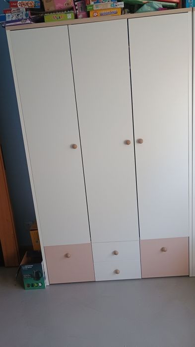 Zestaw mebli dziecięcych 3 elementy róż