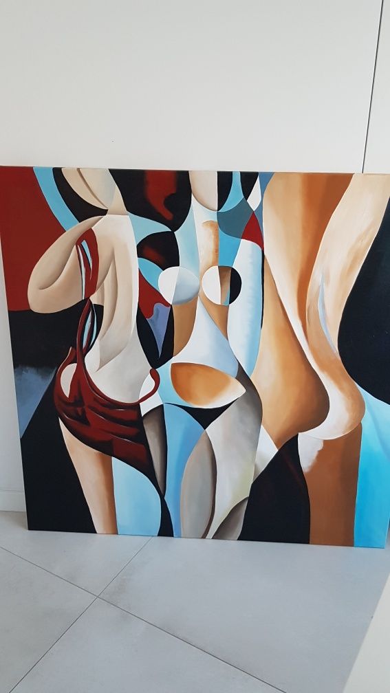 Ręcznie malowany obraz na płótnie 120x120