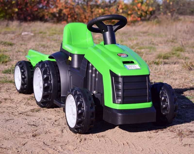 BAWIBUS.PL koparka TRAKTOR na akumulator Z PRZYCZEPĄ dla dzieci autko