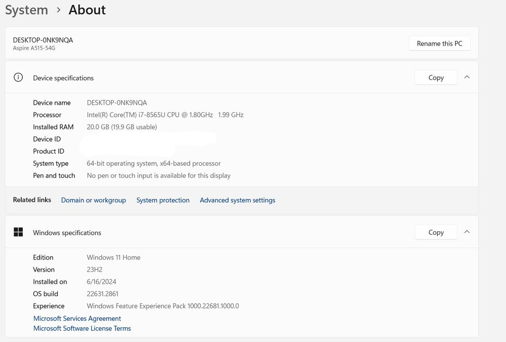 Acer Aspire 5 - 20GB RAM - 2TB HDD