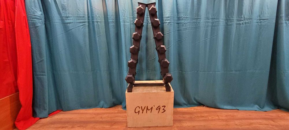 Zestaw hantli hex popularnych małych 3-8 kg