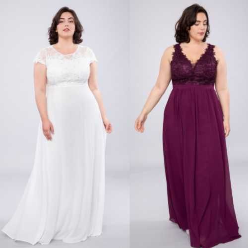 Vestidos de cerimônia tamanhos grandes, até o 56