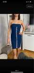 Kobaltowa elegancka sukienka tuba odkryte plecy Missguided rozmiar S
