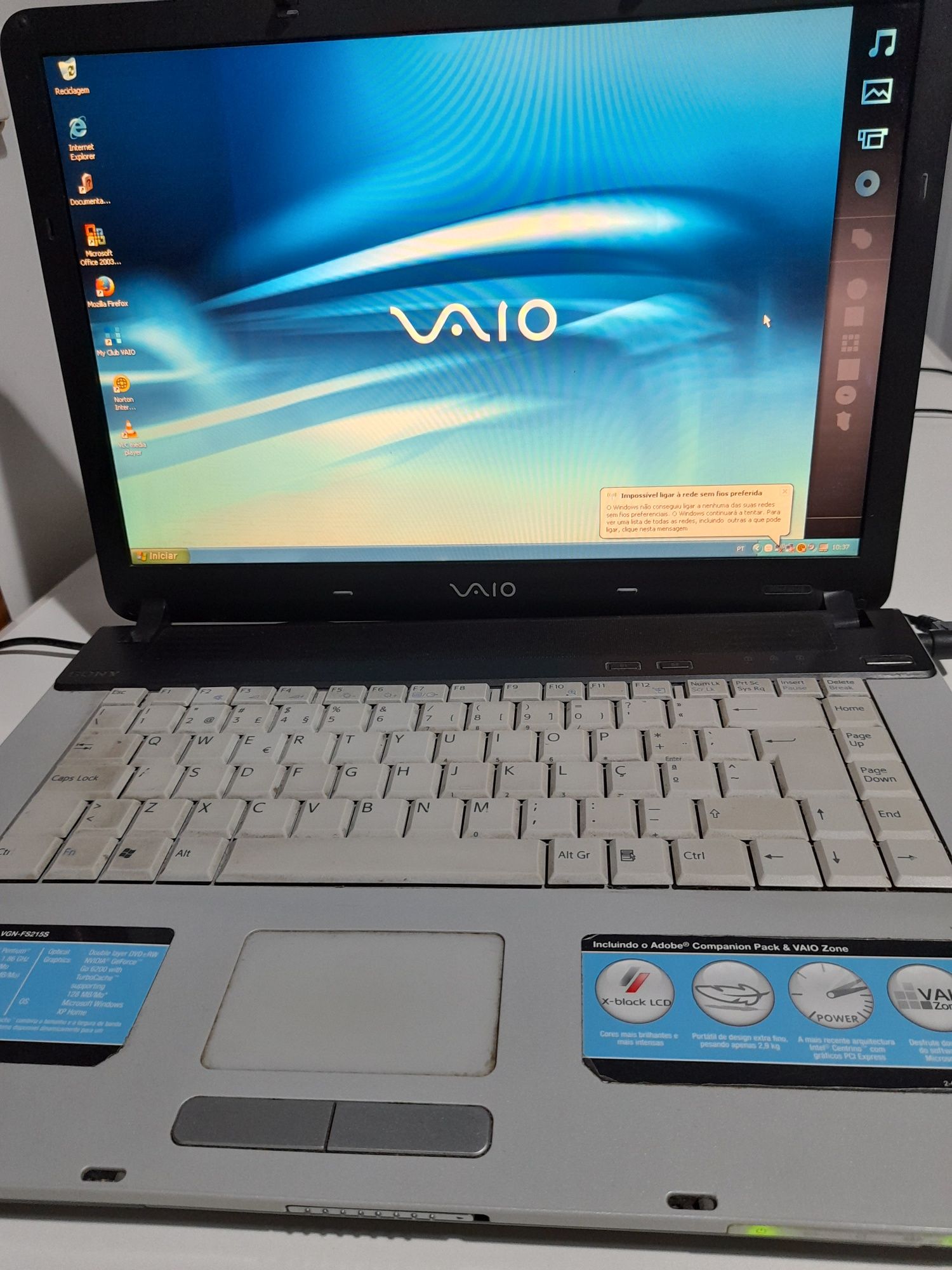 Computador portátil Sony Vaio VGN-FS215S