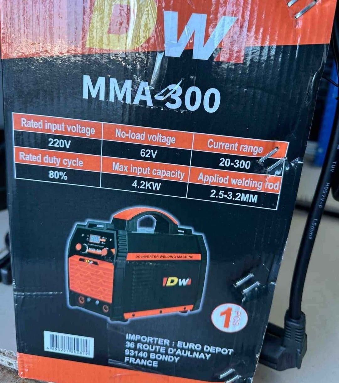 Aparelho soldar inverter 300a marca IDW