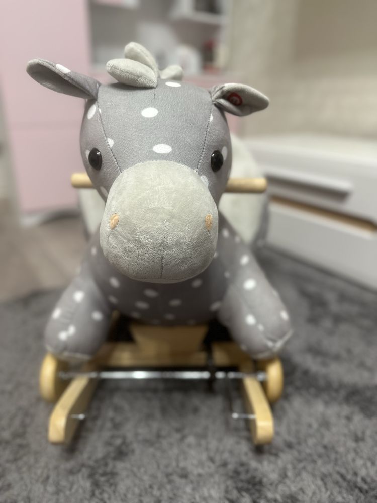 Лошадка-качалка с колесиками Kinderkraft Gray (KKZKONIGRY0000)