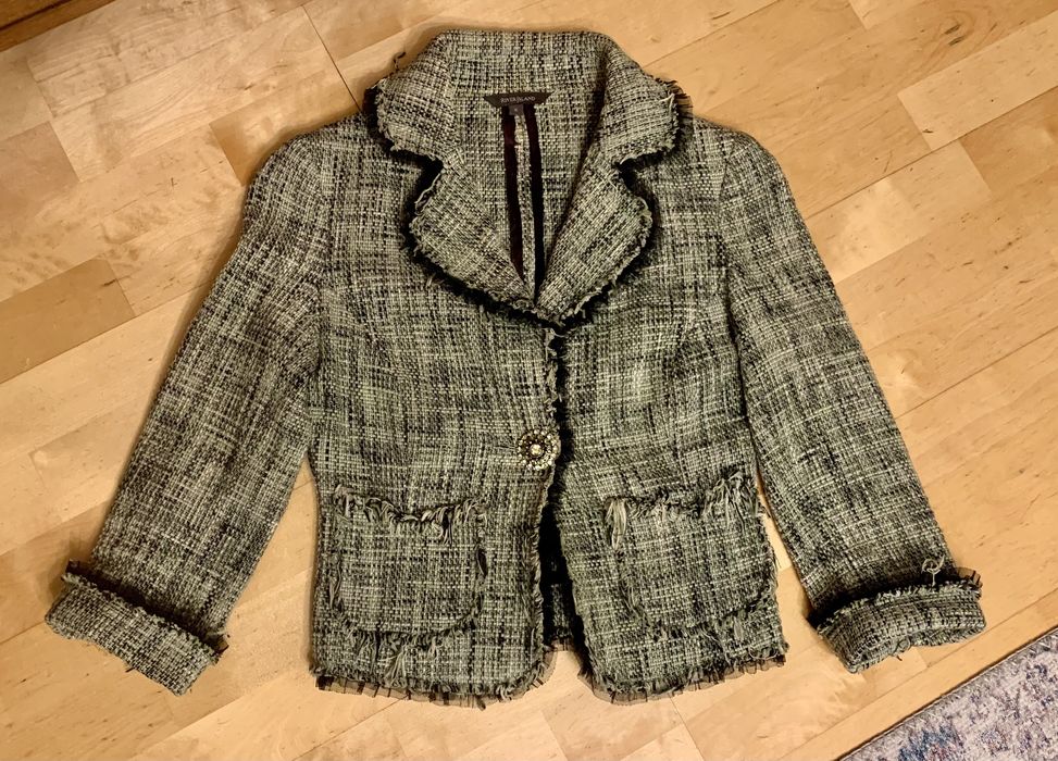 Zielony żakiecik a la Chanel River Island
