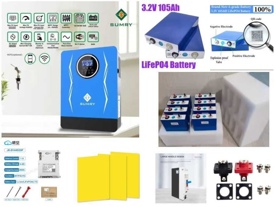 Гібридний інвертор 3,8 кВт + Акумулятор LiFePo4