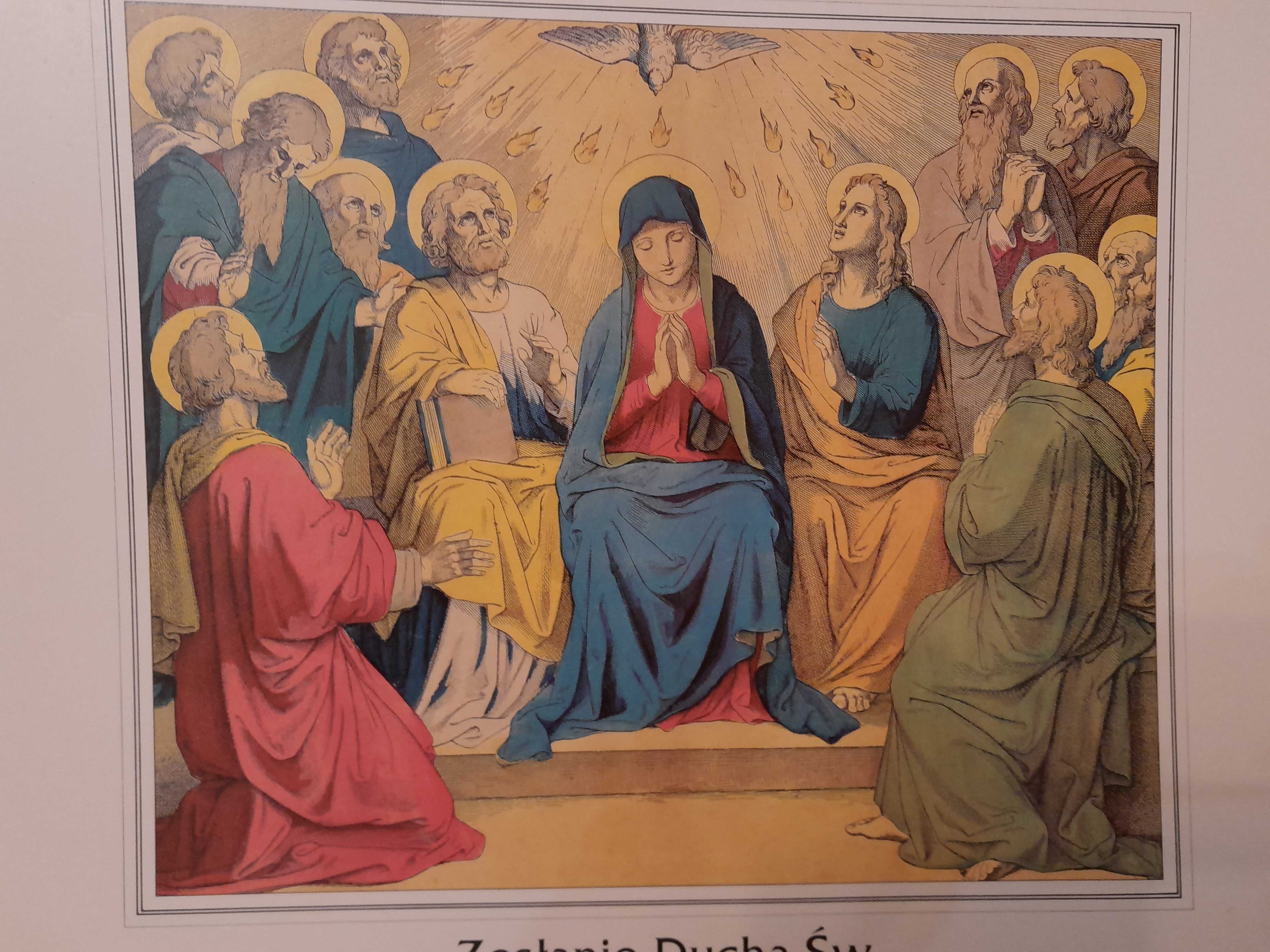 Obrazy religijne Jezus Maryja katolik katechizm rycina grafika