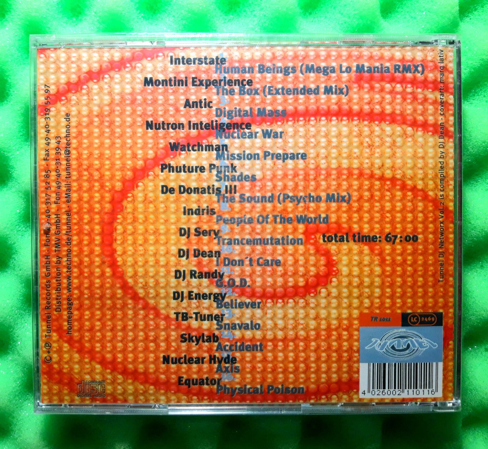 DJ Dean – Tunnel DJ Networx Vol.2 (CD, 1996, FOLIA)