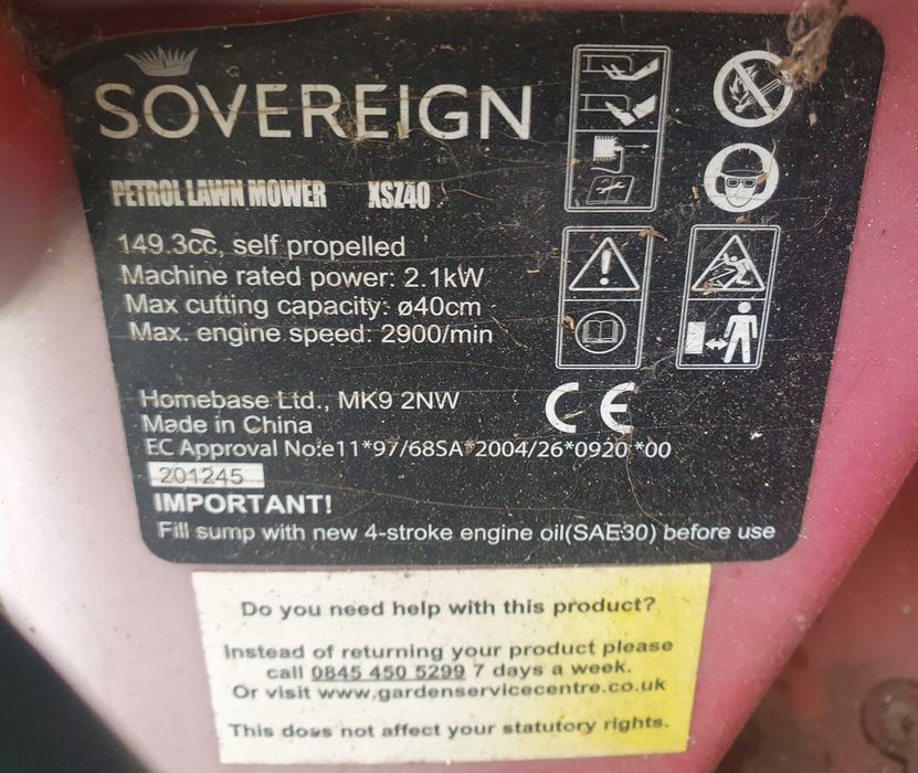 Máquina Cortar Relva a Gasolina Sovereign