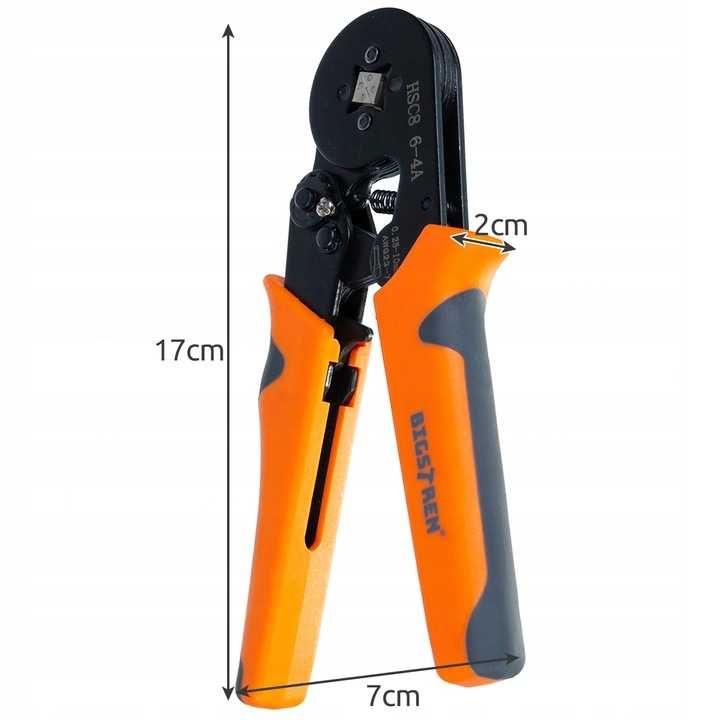 Zaciskarka do Tulejek Kabli Końcówek Konektorów 1200 szt 0,5 - 10 mm