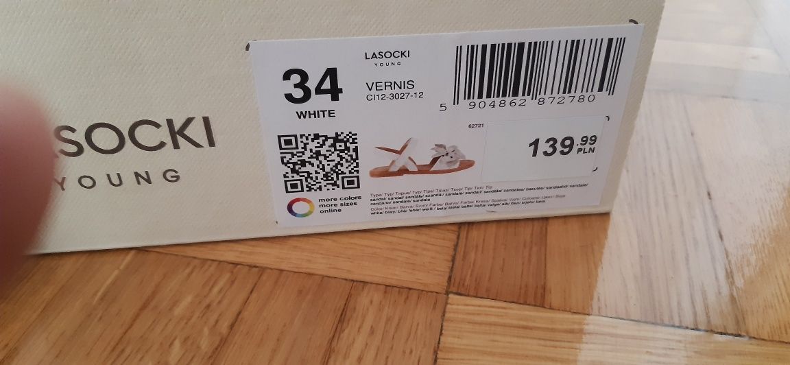 Sandalki lasocki young komunijne rozmiar 34