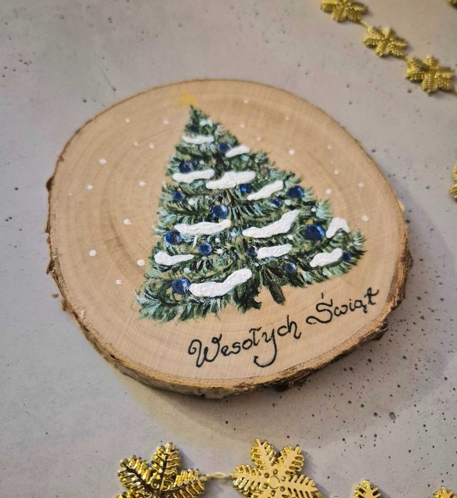 Podkładka pod kubek "Choinka w odcieniach niebieskiego"