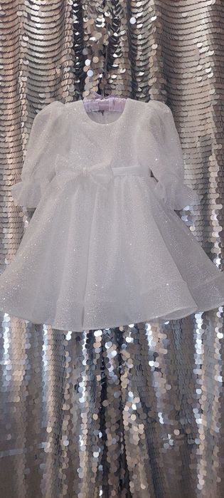 Нові сяючі дитячі новорічні сукні на 3-6 років, сніжинка,зірочка, фея