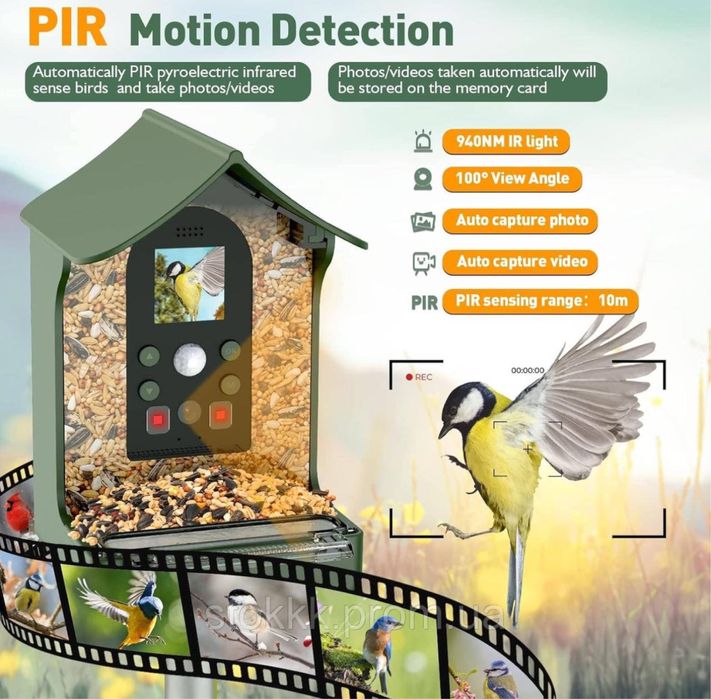 Годівниця для птахів з камерою спостереження за птахами Bozily 1080P