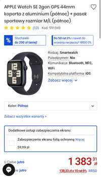 Apple Watch SE 2 gen GPS, 44mm