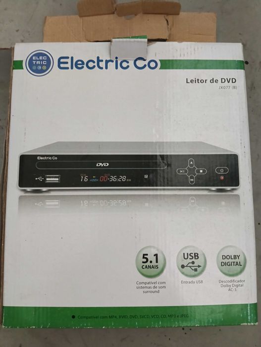 Leitor de DVD usado em bom estado