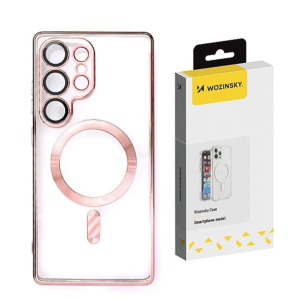 Etui Wozinsky Electroplated Case z Magsafe na Samsung Galaxy S25 - róż