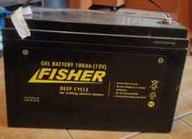 Гелевий акумулятор Fisher 100Ah 12v майже новий