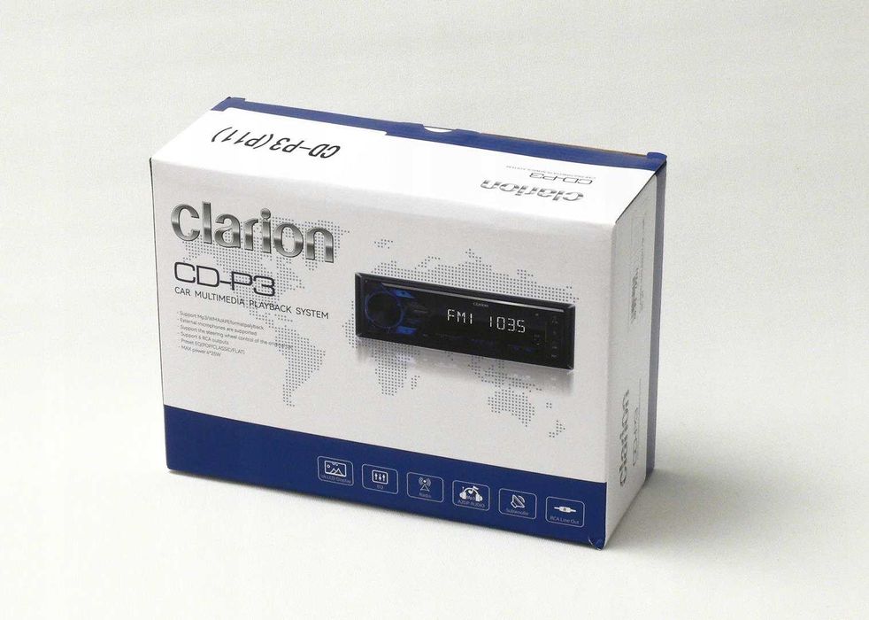 Radio samochodowe  CLARION P11 bt 1DIN USB AUX SD PILOT 4x25W
