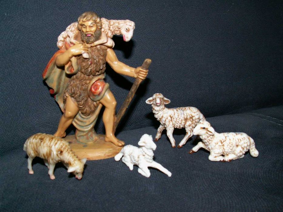 Figurki 11,5 cm - Włoskie  do szopki Bożonarodzeniowej - Komplet figur