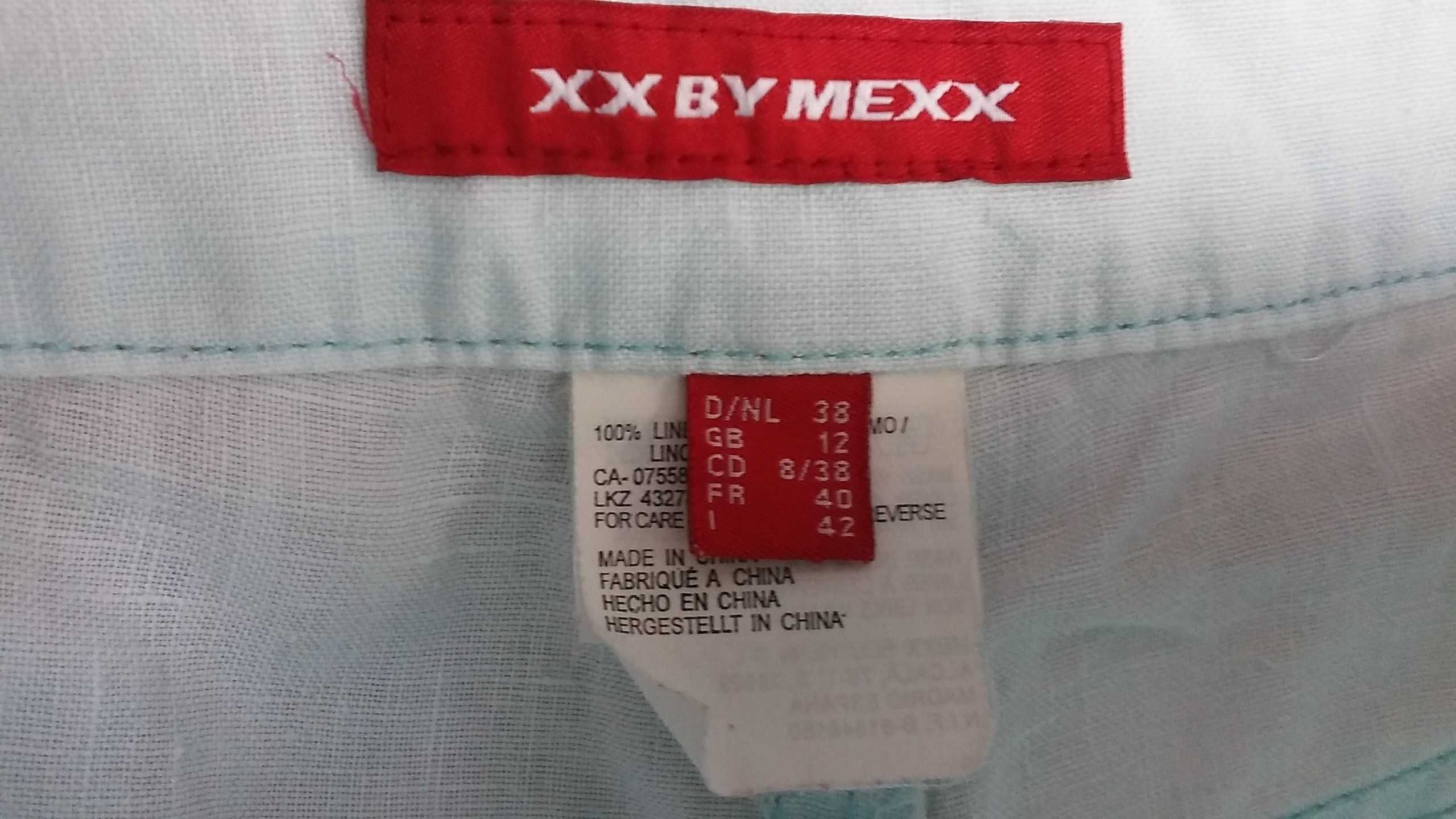 LEN,Lniane spodnie,38,XX by MEXX,BDB,męskie,damskie,jasne,turkus,mięta