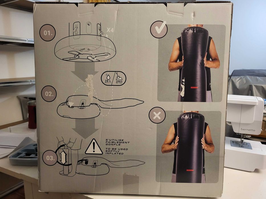 Saco de boxe insuflável
