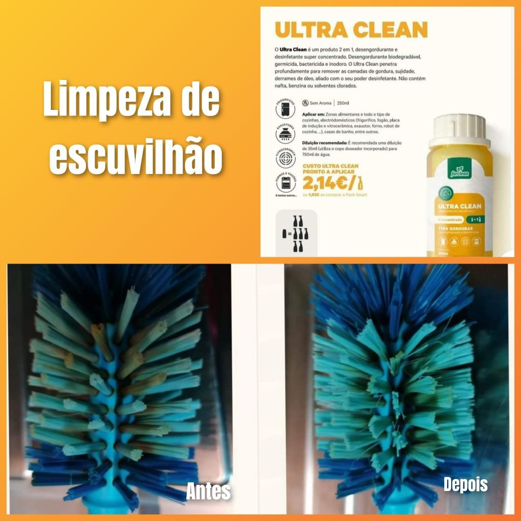 Ultra clean produto de limpeza, tira gorduras 100% Vegan