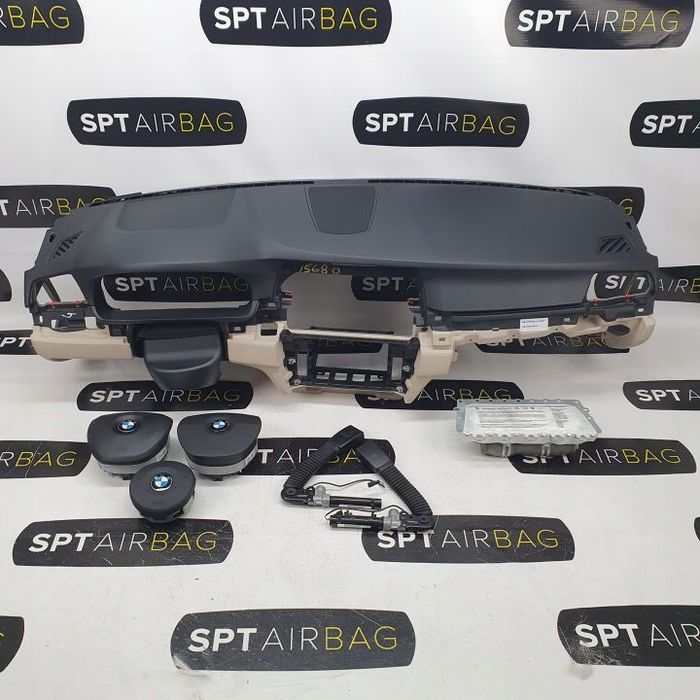 BMW F10 F11 DESKA ROZDZIELCZA KONSOLA KOKPIT PULPIT PODUSZKI AIRBAG AIR BAG NAPINACZE KIT SET