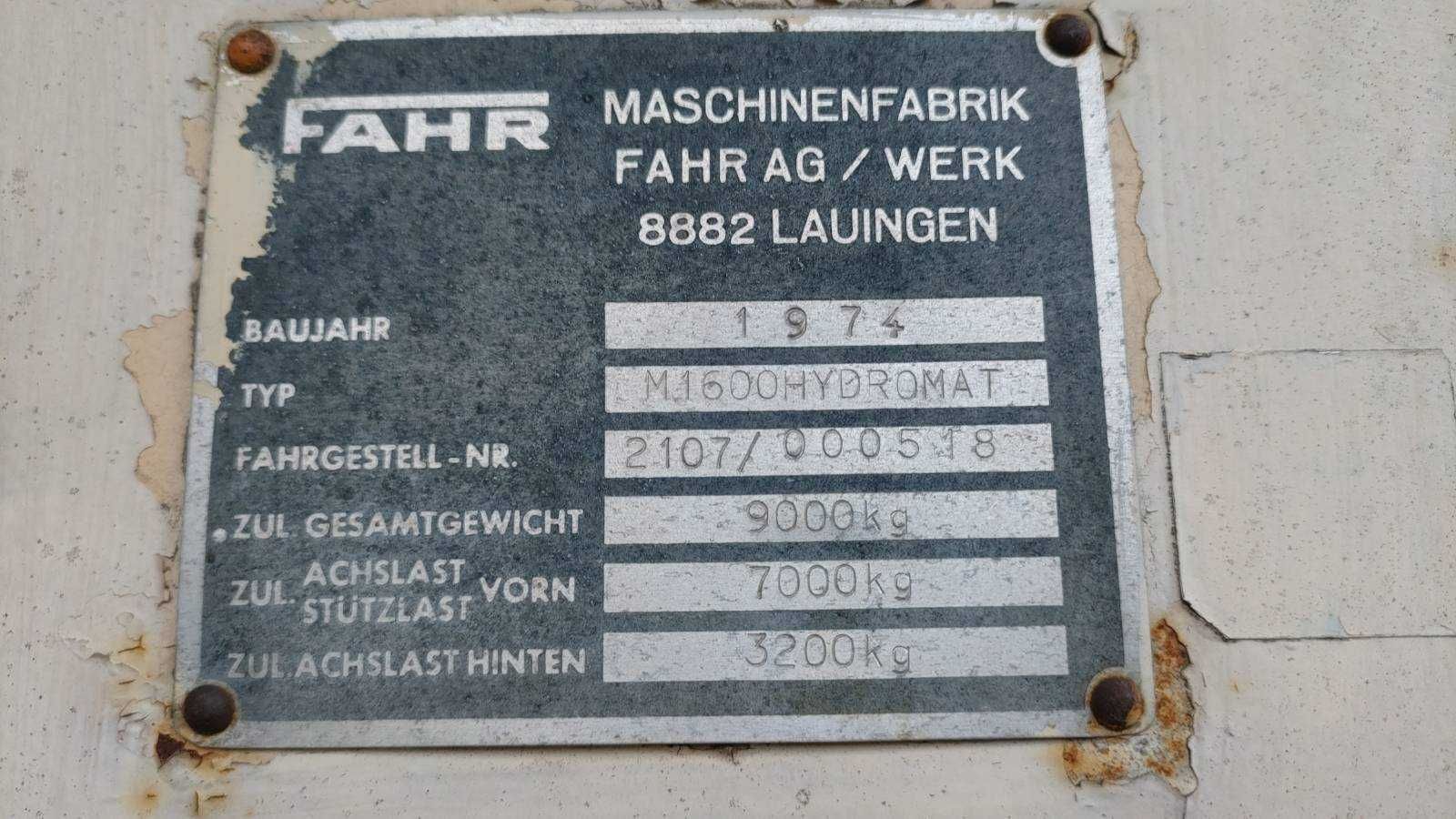 Kombajn Fahr M1600 hydromat