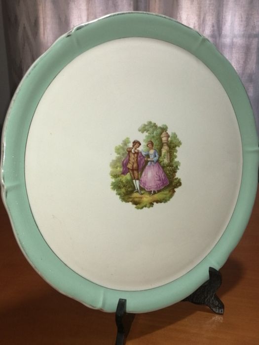 Antigo prato / bandeja, francês.