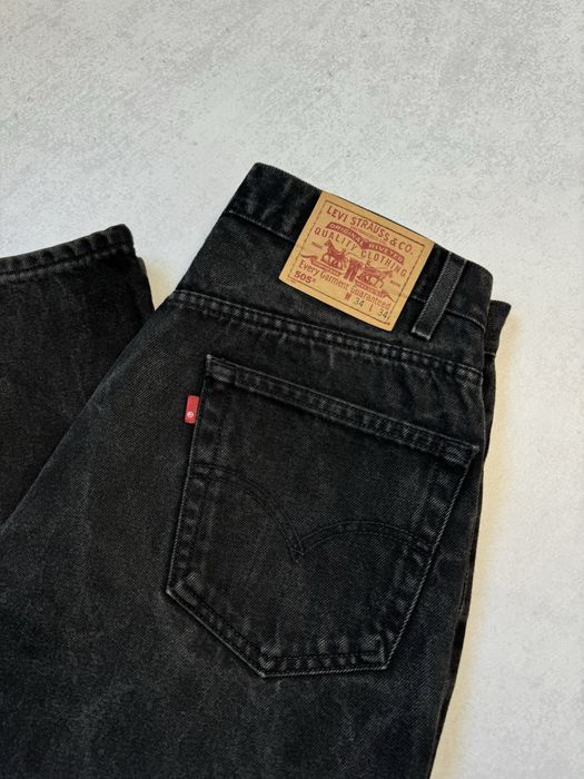 Винтажные джинсы Levi’s 505 made in Mexico черные мужские (оригинал)