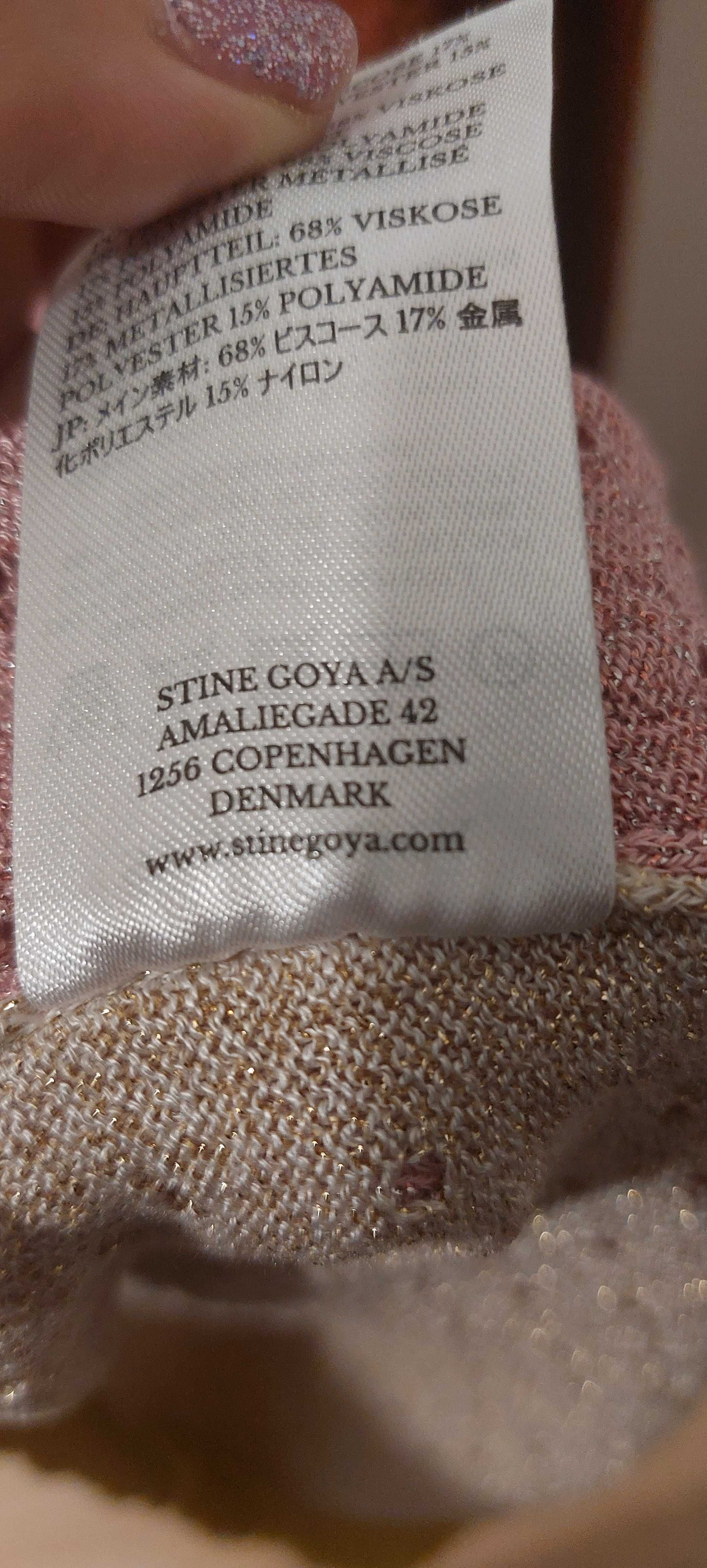 Sweter kolorowy  autum basic klasyczny gold Stine Goya