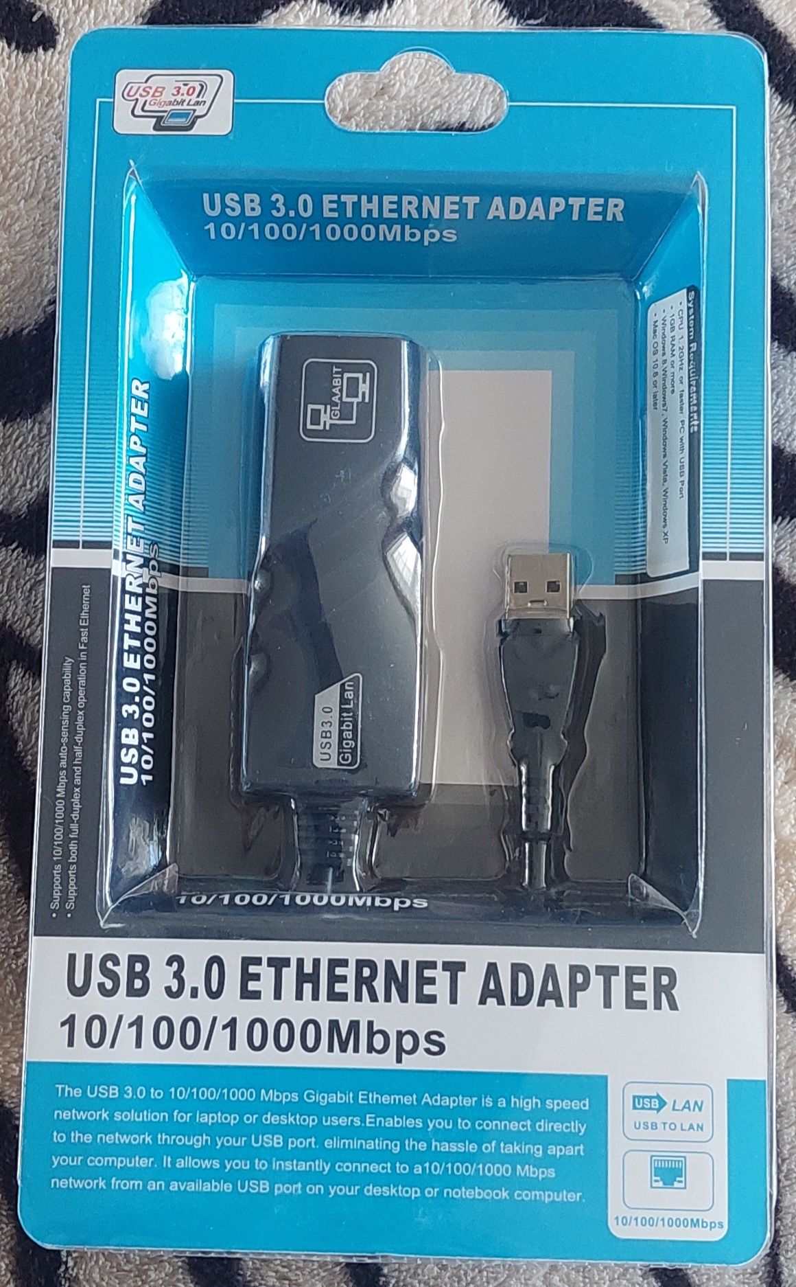 (НОВЫЙ] Гигабитная сетевая карта FENVY LAN USB 3.0 RJ45 adapter