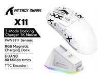 Игровая мышь Attack Shark X11 PAW3311 Bluetooth White