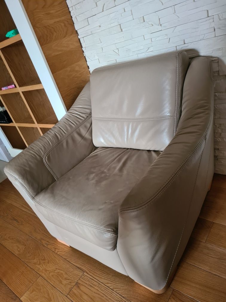 Etap Sofa - skórzana sofa oraz fotel