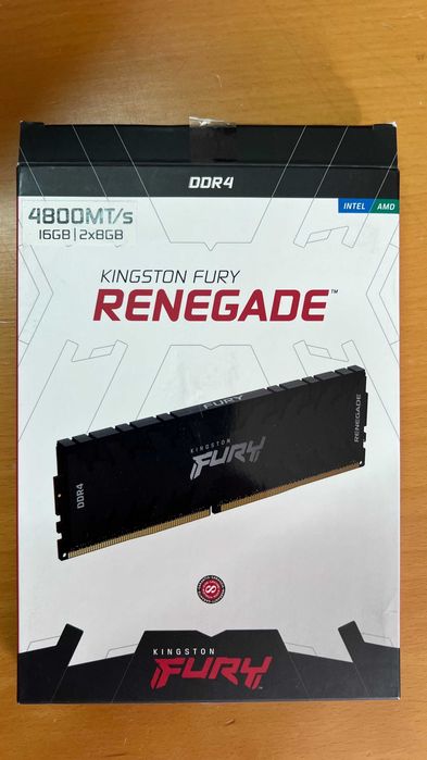 Memória RAM Kingston 16GB Fury Renegade Black (2x 8GB) 4800Mhz DDR4