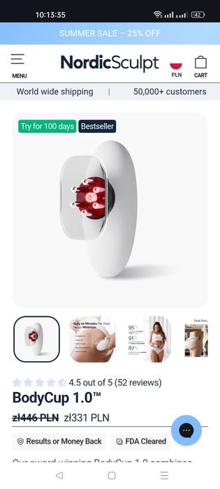 Nordic Sculpt body cup 1.0 masażer ujędrniający , antycellulitowy