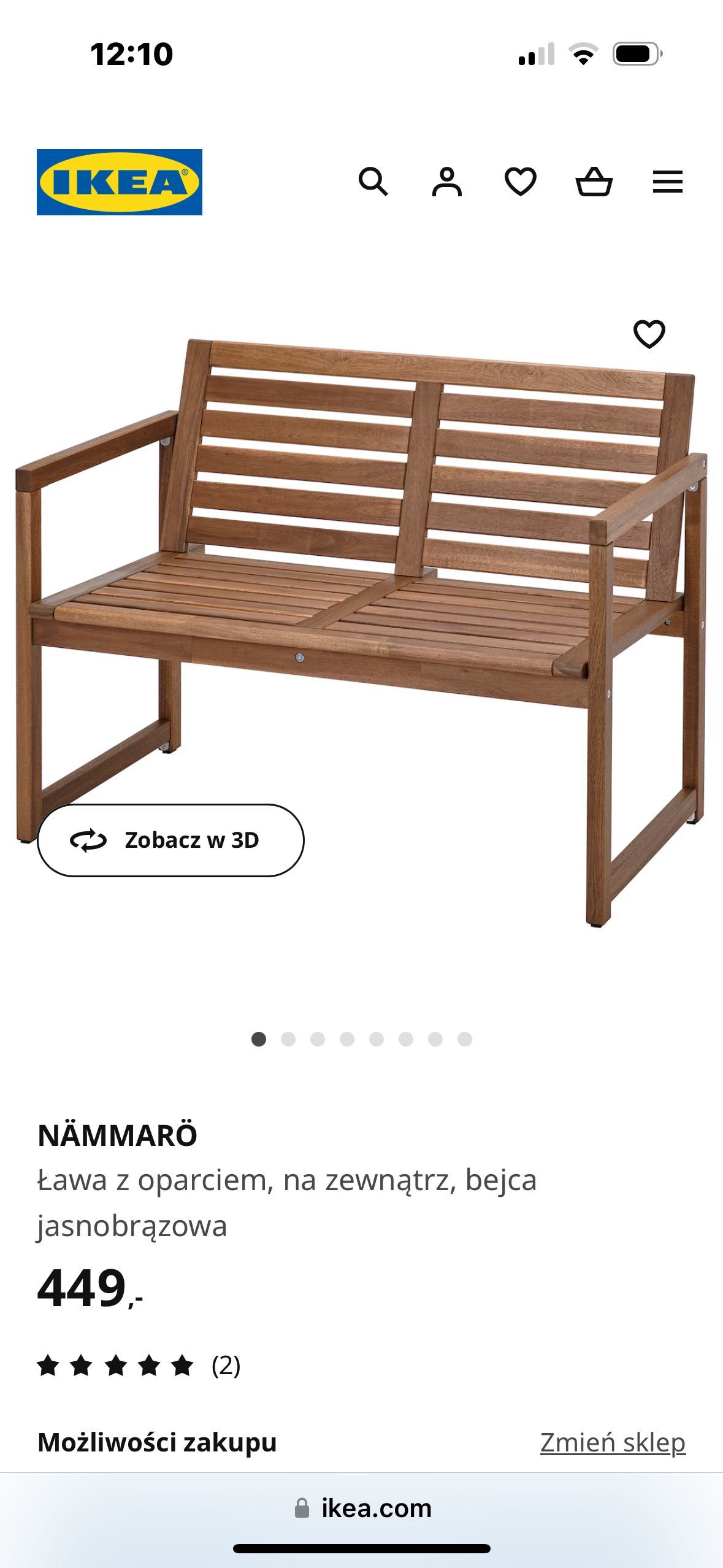 Ławeczka ogrodowa Ikea