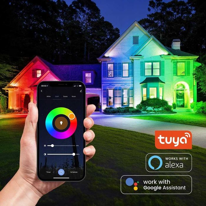 5 szt. żarówka LED GU10 5W RGB CCT +biały WIFI Tuya Smart