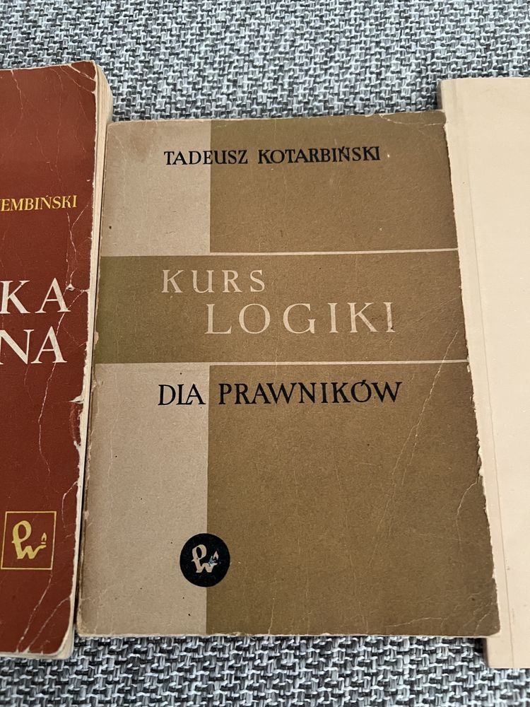 Zestaw książek logika dla prawników kotarbiński Snihur Ziembiński podr