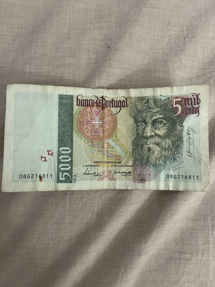 Nota 5 mil escudos