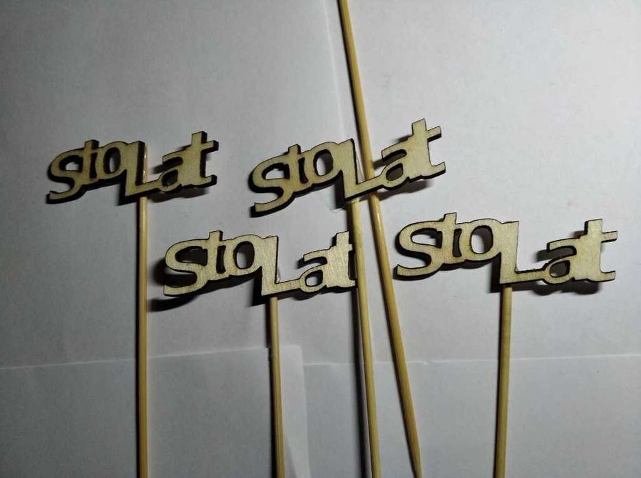 5 szt. napis pik topper Sto lat