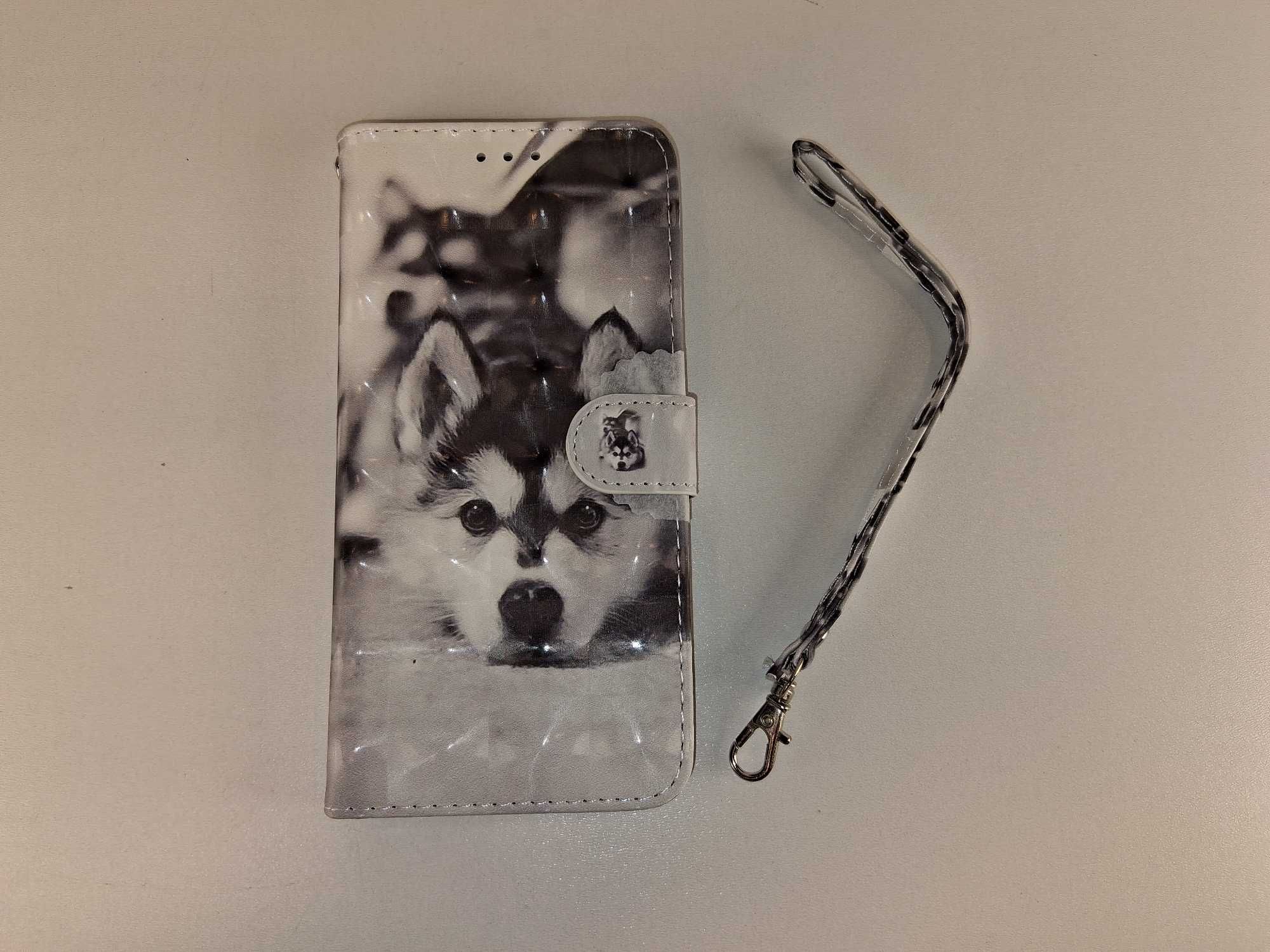 E208 Etui Portfel Xiaomi 13 Husky Pies Futerał Ochronny Pasek