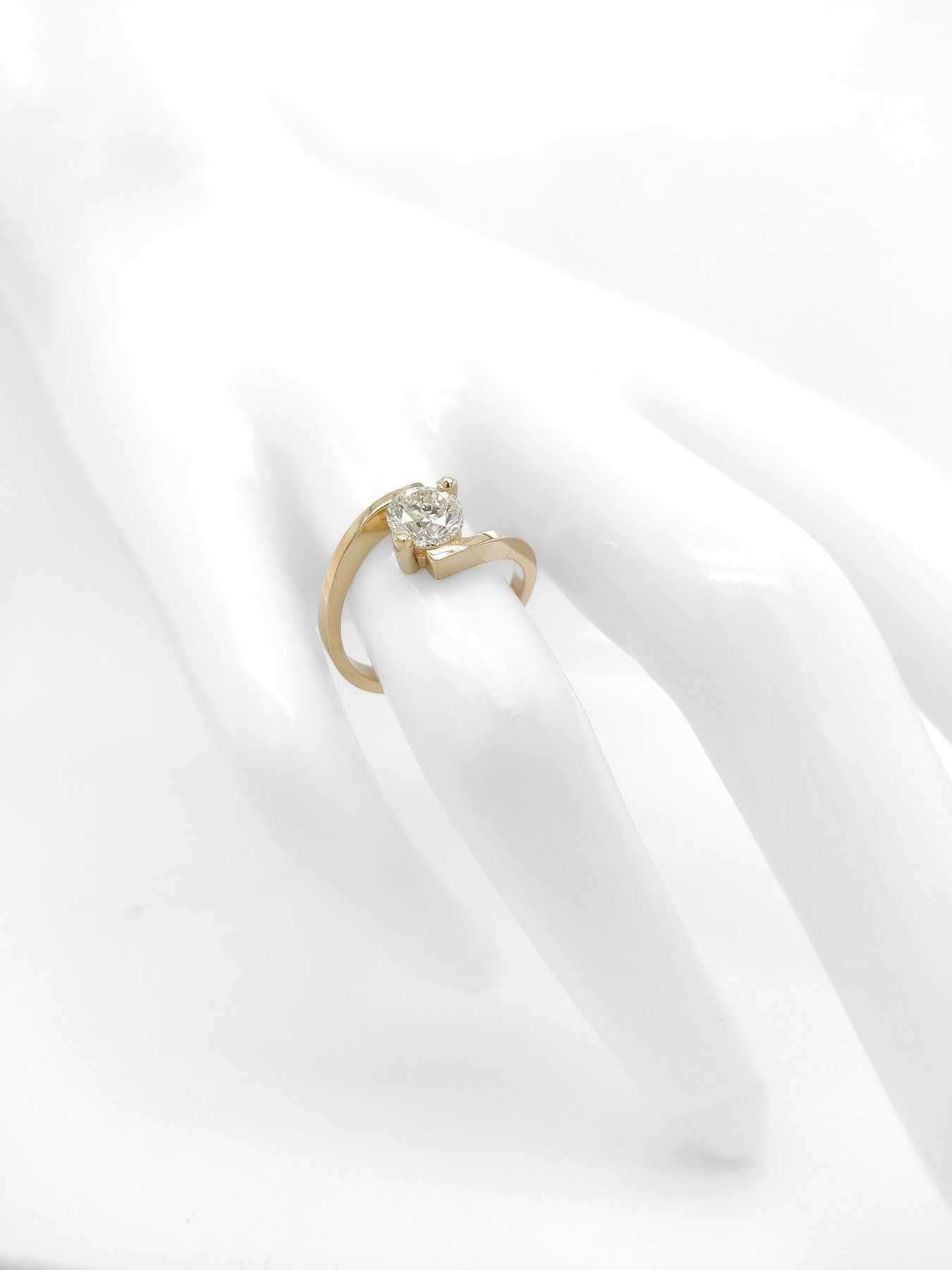 Pierścionek 1,01ct z naturalnym brylantem / diamentem , zaręczynowy