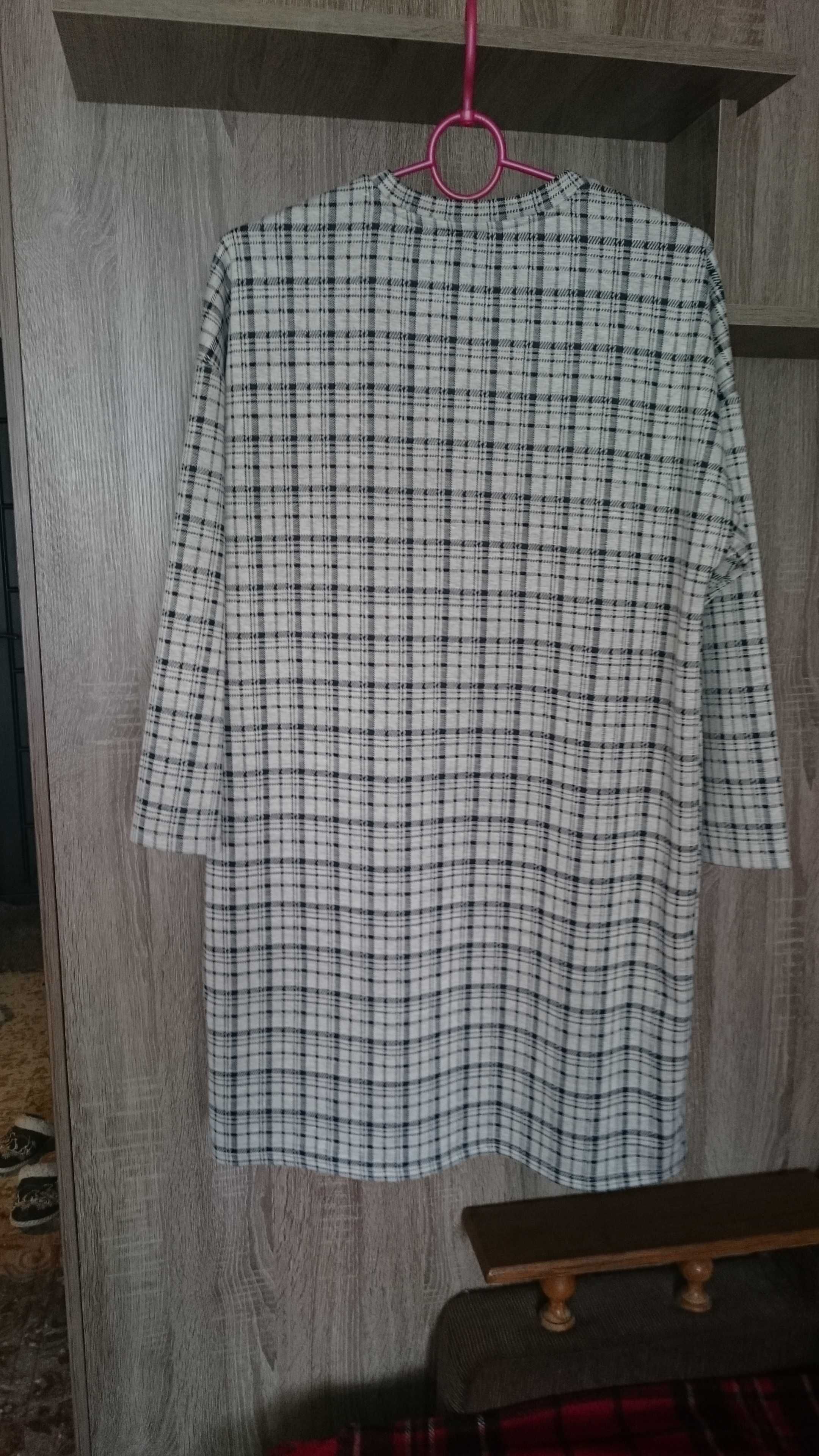Платье Primark женское в "клеточку" трикотажное 48 - 50