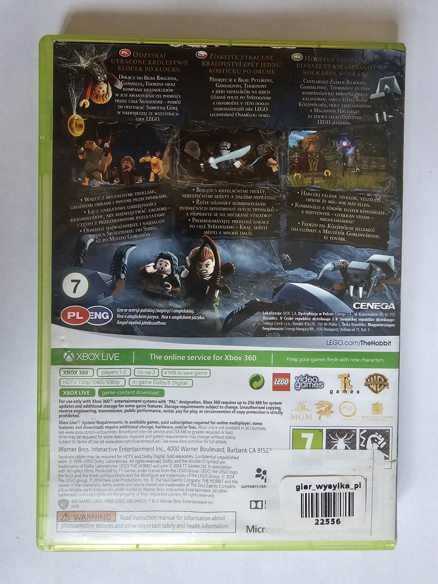 Gra Hobbit Lego xbox 360