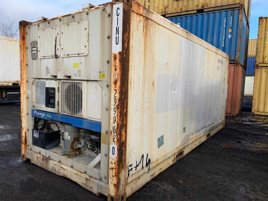 Kontener morski chłodniczy mroźniczy 20RF reefer używany 2010 do 2012